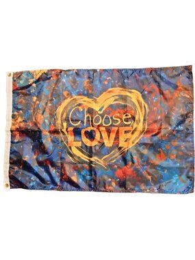 Choose Love Flag Heart Gay Pride Flag LGBT Penzy